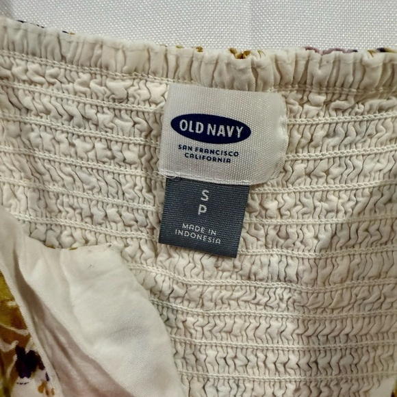 Old Navy Women Dress Fit Flare Cami Dress White Floral Print Size Small Petite - Picture 10 of 14